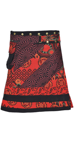 Knee-Length Multi Colour Summer Skirt - TATTOPANI