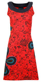 Side Flower Patches & Floral Pattern Sleeveless Dress. - craze-trade-limited