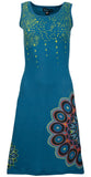 Sleeveless Dress With Side Feather Design Patches. - craze-trade-limited