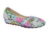 Floral Pattern Girl's Colorful Slip-On Ballerina flat Shoes - TATTOPANI Fashion