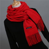 2020 women scarf soild winter cashmere scarves for ladies neck warm pashmina long shawl wraps bandana foulard female head hijab