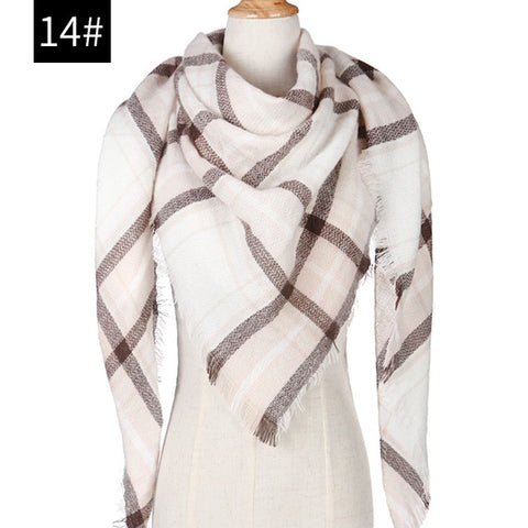 Hot 2019 new spring winter women scarf plaid warm cashmere scarves shawls and pashmina lady bandana wraps