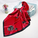2020 New Brand Designer Silk Scarf 90*90cm Foulard Bandana Long Large Shawls Wraps Winter Neck Scarves Pashmina Lady Hijab