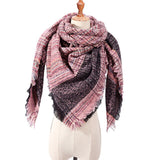 2019 women scarf fashion plaid winter scarves for ladies cashmere shawls wraps warm neck Triangle Bandage pashmina