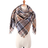 2019 women scarf fashion plaid winter scarves for ladies cashmere shawls wraps warm neck Triangle Bandage pashmina