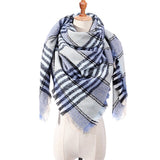 2019 women scarf fashion plaid winter scarves for ladies cashmere shawls wraps warm neck Triangle Bandage pashmina