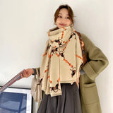2020 Luxury Brand Scarf Hijab Women Winter Cashmere Thick Shawl Warm Bandana Scarves Female Pashmina Blanket
